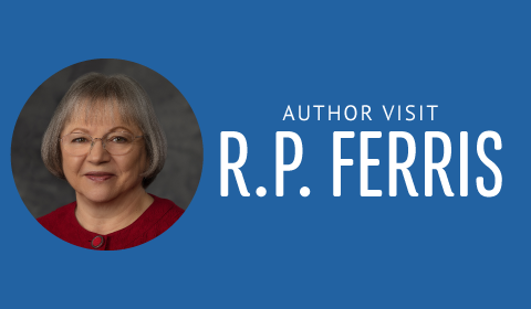 Author Visit: R.P. Ferris with a portrait of the author 