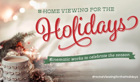 Home Viewing for the Holidays with a mug and holiday decor