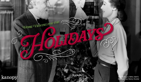 Home Viewing for the Holidays with a black and white photo