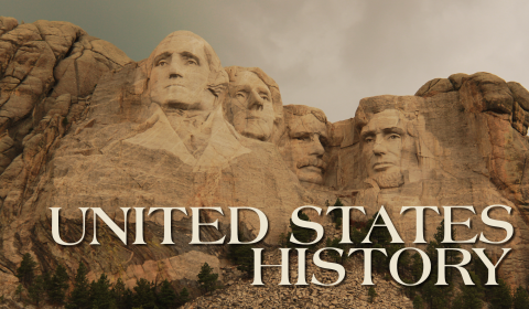 United States History banner featuring Mount Rushmore