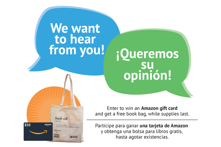 Pop-Up for customers to take a survey for Mid-Columbia Libraries. 