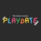 Mid-Columbia Libraries Playdate with colorful text and tape 