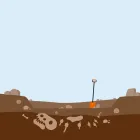 Dinosaur fossil dig site.