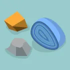 Gray, gold, and blue rock.