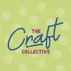 green background with pokadots and craft collective wording in front.