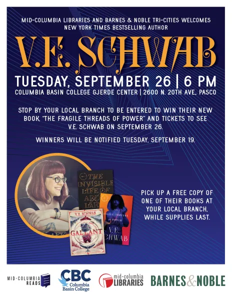 V.E. Schwab Event Poster