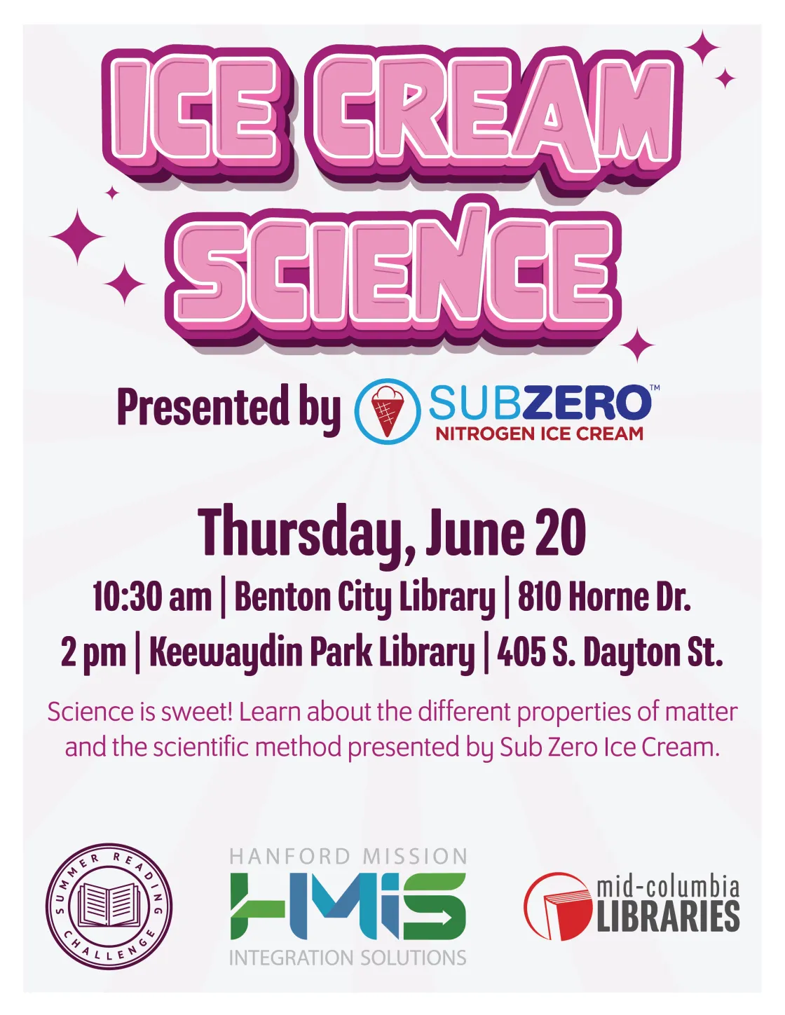 flyer with details of where this event is taking place