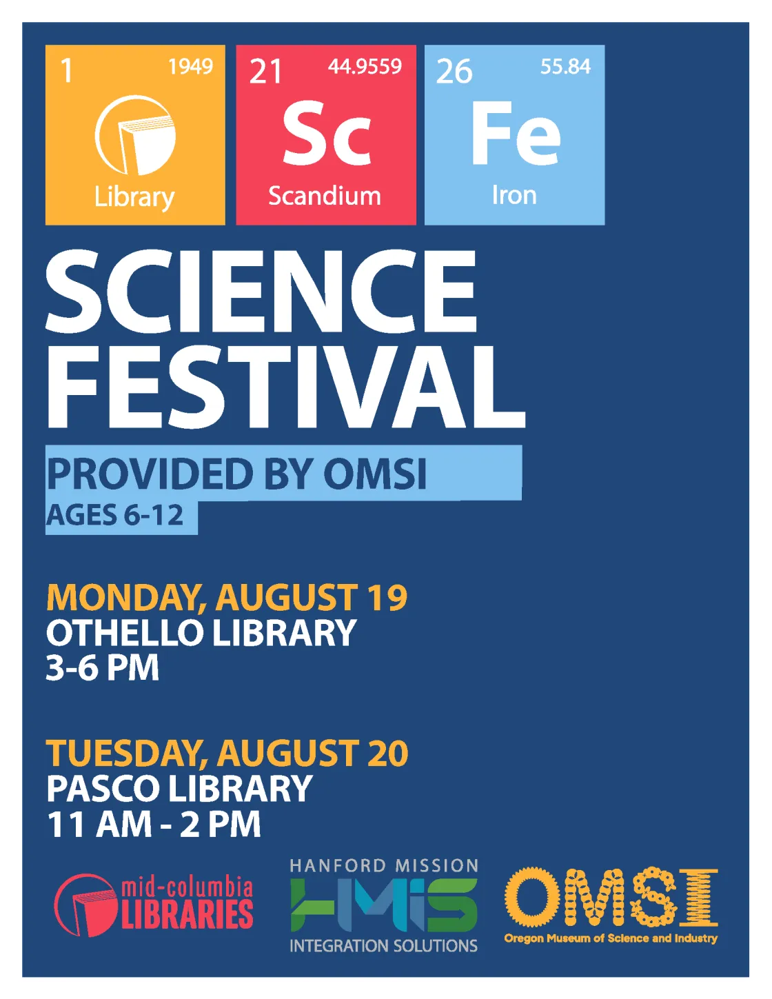 Poster with information about the Science Festival.