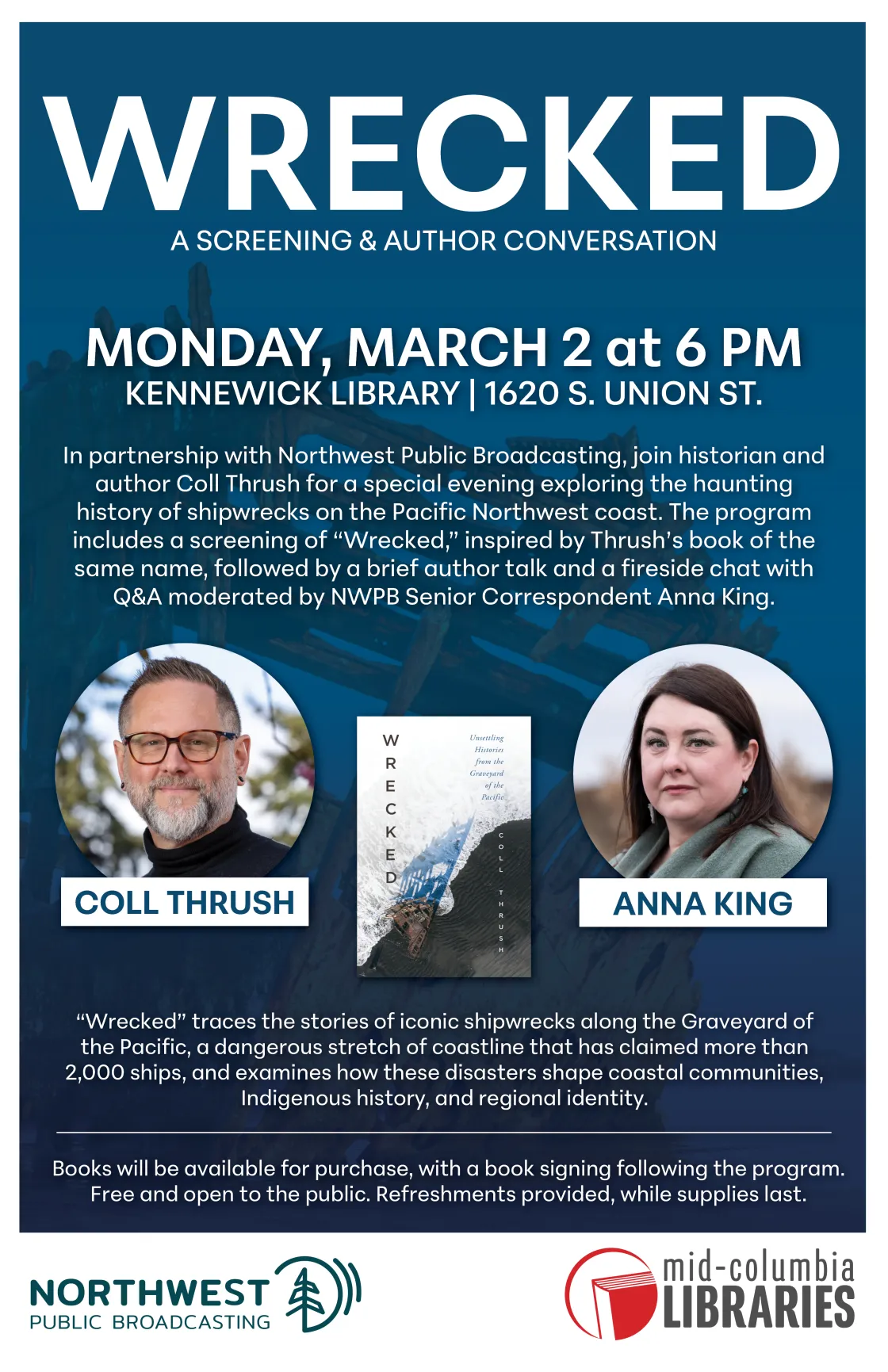 Wrecked: A Screening & Author Conversation poster