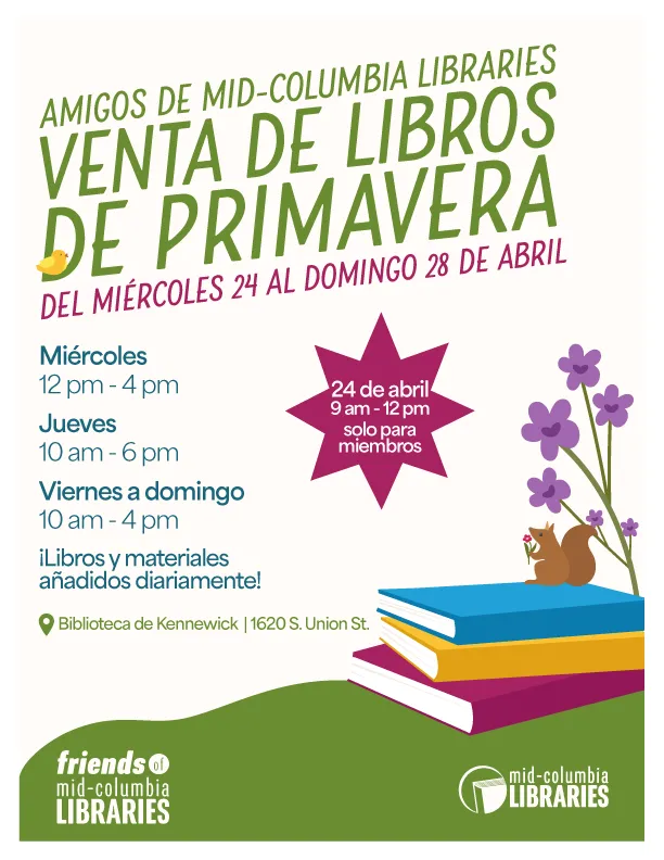 FOL Book Sale 2024 poster in Spanish