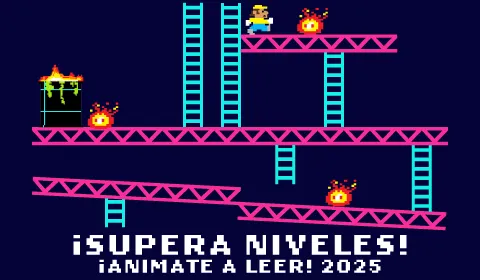 Imagen de un video juego anunciando el programa de animate a leer.