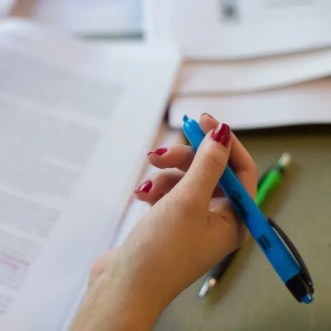 Studying With a Book and Pen