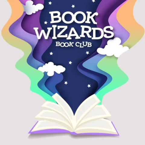 An open book with colorful looking smoke and clouds leaving the book 