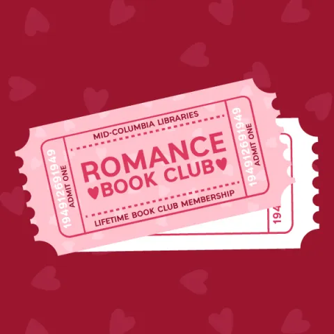 Romance Book Club with two tickets that include the club name 