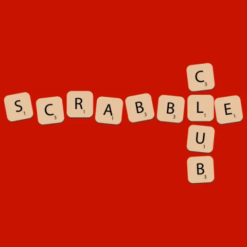 Scrabble Club written in Scrabble tiles